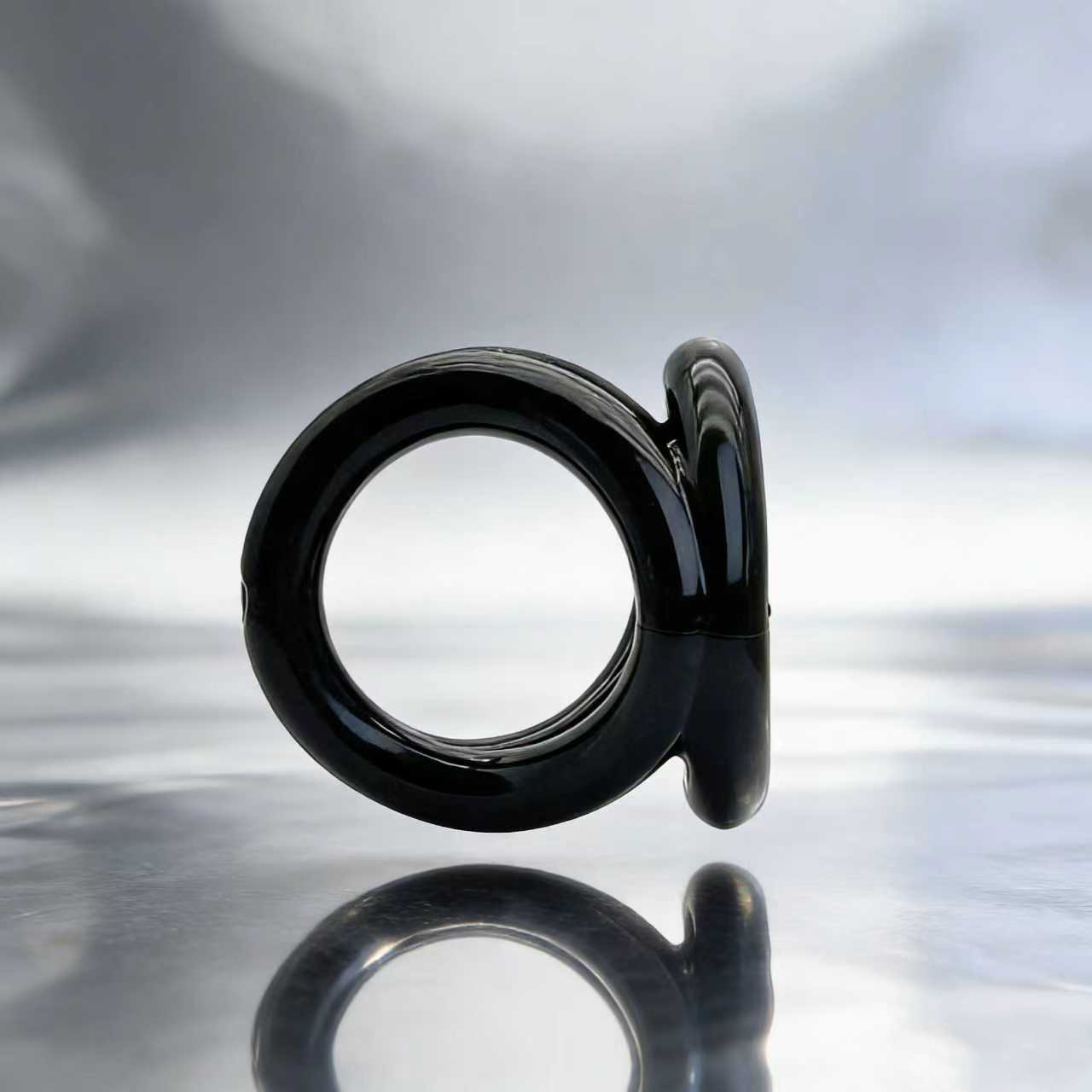 Men’s Wearable TPE Cock and Ball Ring, Manual Delay Support, Yellow — detail image 7