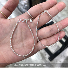 西西里 泰国泰式纯手工 不规则细小碎银锭子925素银手链 纯银手饰