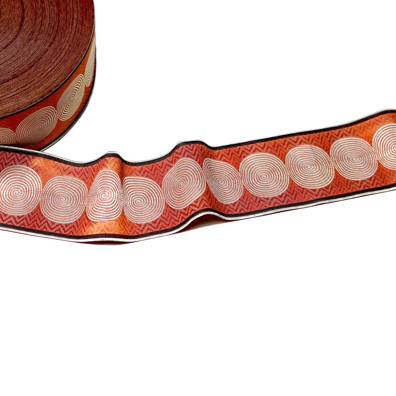 7,2 cm de ancho cinta de alta precisión Misty círculo hierba grano de madera cortina sofá cojín almohada mantel Mesa corredor cinta