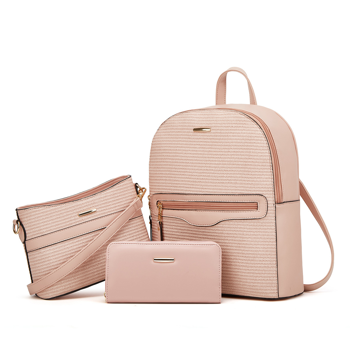 2024 new backpack tote women's crossbody bag three piece set_voghion.com