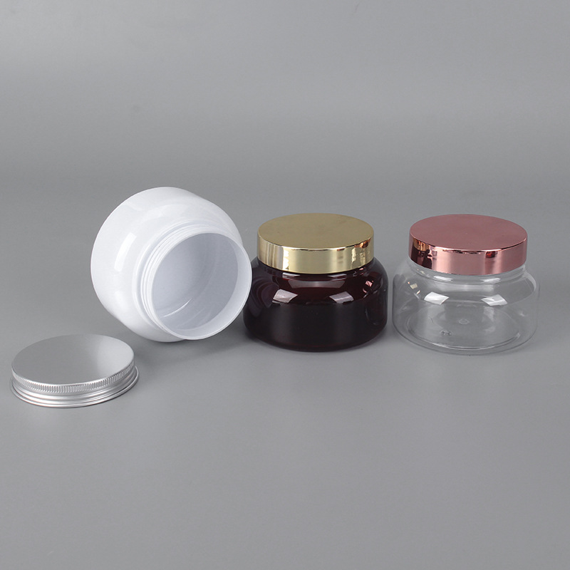 Manufacturer 67 Teeth 150 200 250Mll Slanted Shoulder Packaging Big Belly Bottle Pet Cream Bottle Brown Face Cream Eye Cream Bottle