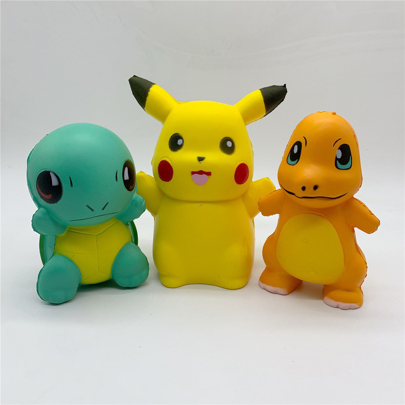 Squishyクロスボーダー新型イミテーションパン食游び可爱いピカチュウ発散押し出しpuスロースプリングおもちゃ|undefined