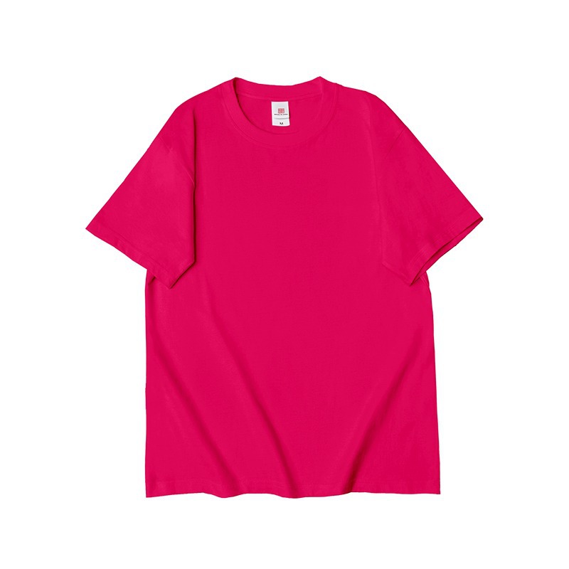 Camiseta de algodón de manga corta para hombres transpirable de color sólido cuello redondo soporte de logotipo personalizado camiseta publicitaria camiseta camiseta