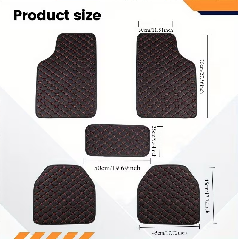 Cross-border Amazon universal car floor mats, waterproof leather version, wholesale and dropshipping from cross-border manufacturers, foreign trade PVC labeling