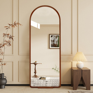 Medium style full-body mirror household floor-standing mirror French retro dressing mirror wall mirror bedroom clothing store fitting mirror