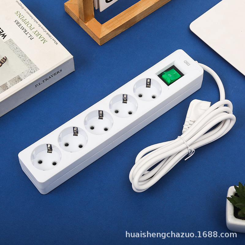 家用办公批发智能插板多功能插座欧标欧孔欧式欧洲俄罗斯
