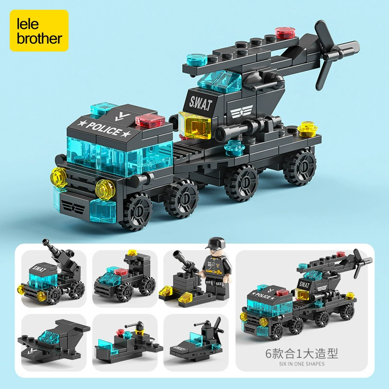 Конструктор (совместимый с Lego) набор транспорта и трансформерной игрушки-кар, маленькие детали, полиция/пожарная служба