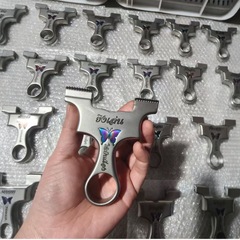 ドラゴンティーススリングショットステンレス鋼カラフルな蝶弓屋外ストレート暗いバックルクイックプレスフラットレザー無料屋外ベトナム貿易