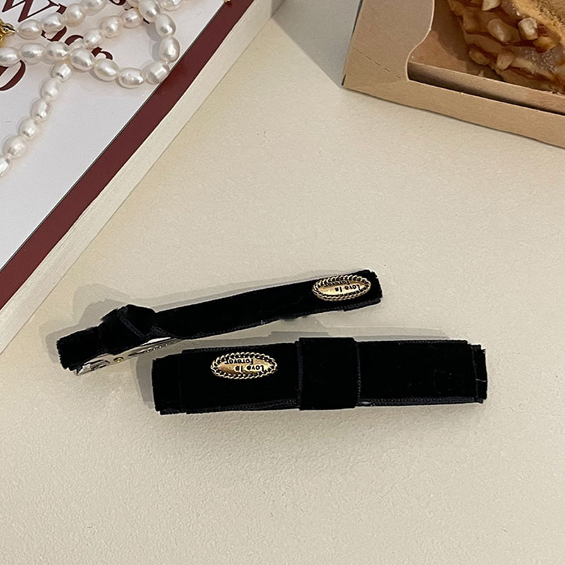 Vintage Samt Schleife Clip Haar Clip Seite Clip Pony Clip 2022 Neue High-End-Haar-Accessoires_voghion.com