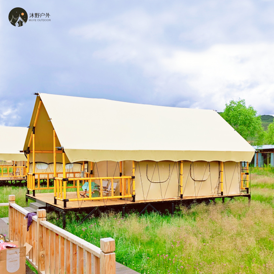 Alojamiento en casa de campo del complejo turístico de camping al aire libre Muye, tienda de campaña nómada grande, comedor de campamento, tienda de campaña de hotel de camping, estilo nómada.