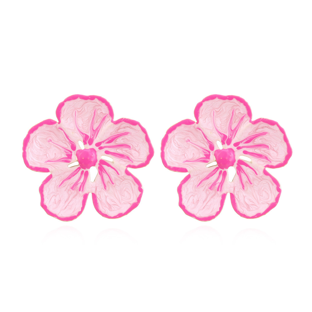 Fresh cute fuchsia earrings