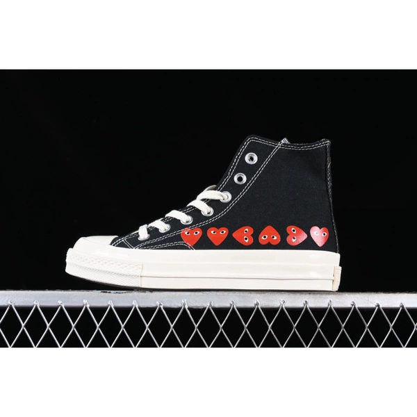 Black high-tops "one size too large"