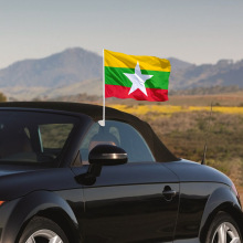 批发世界各国汽车旗车窗旗帜  缅甸车载旗  赛事应援装饰