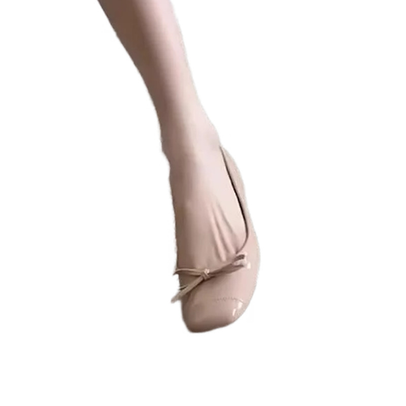 Hermoso arco de un pedazo de viaje superficial zapatos para mujeres 2026 otoño nuevo estilo francés zapatos de ballet de altura interior