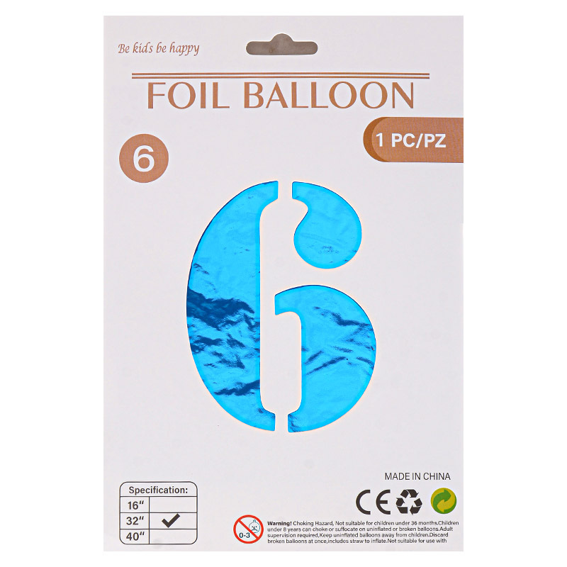 32 pulgadas Tarjeta de papel digital OPP globo de embalaje independiente fiesta de cumpleaños ambiente decorativo globo