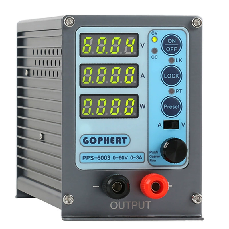 Источник питания постоянного тока Gophert Gehui стабилизированный PPS-6003, хранение 60В 3А, регулируемый, компактный мини-источник питания