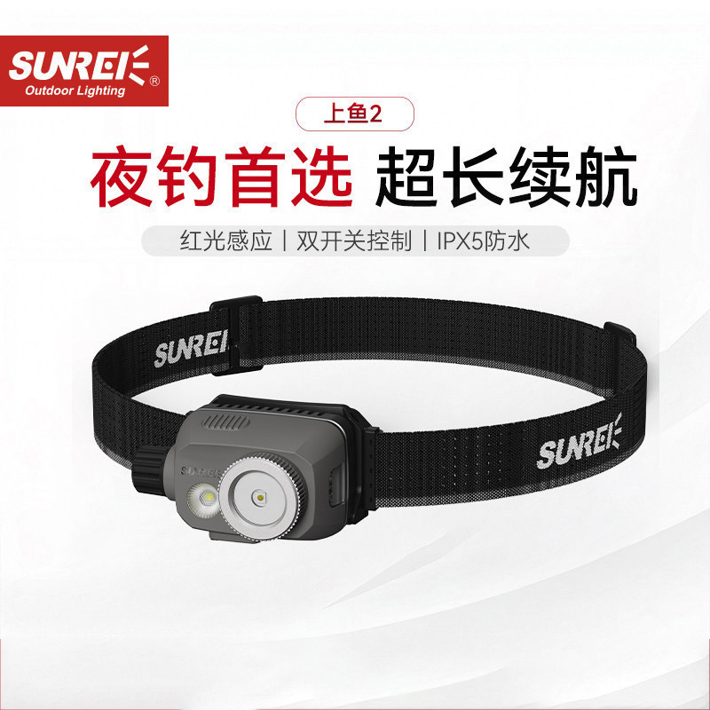 Shanlish Fishing Headlamp with Strong Light Sensor, Rechargeable Head-Mounted Outdoor Camping Fishing Lighting Lamp Shanlish Fishing Headlamp with Strong Light Sensor, Rechargeable Head-Mounted Outdoor Camping Fishing Lighting Lamp