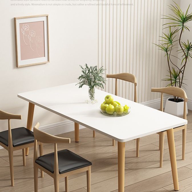 Small Household Dining Table, Modern Minimalist Dining Table, Rental House Dining Table, Nordic Solid Wood Dining Table