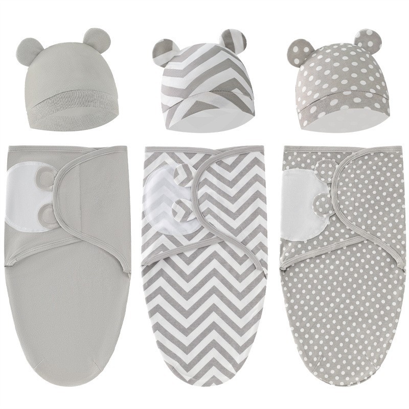 European and American Baby Spring Silk Sleeping Bag Baby Anti-Jump Sleeping Bag Newborn Swaddle Delivery Room Wrap 8905 Export