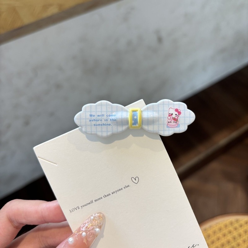 可爱小圆边猫蝴蝶结发夹卡通少女甜美碎发刘海夹网红ins风发卡|undefined