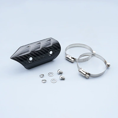 Motorcycle exhaust pipe Cover Scorpion Sc Stainless Steel - carbon-fiber-anti-scald-cover-real-carbon-fiber-irregular-shape