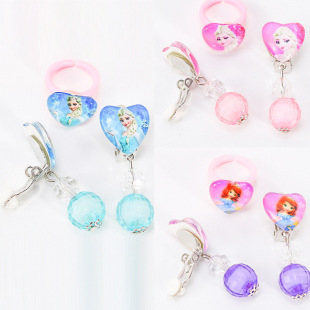 Children's Earrings Earrings without Ear Holes Girls' Earrings Baby Girl's Earrings Cartoon Cute Princess Jewelry Earrings Jewelry