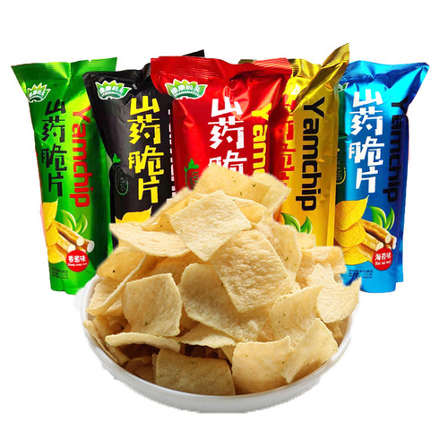 Green Kang Wharf Yam Crisps, 33g Tomato-Flavored Yam Thin Slices—Internet-Famous Casual Snack, Wholesale in Full Cartons