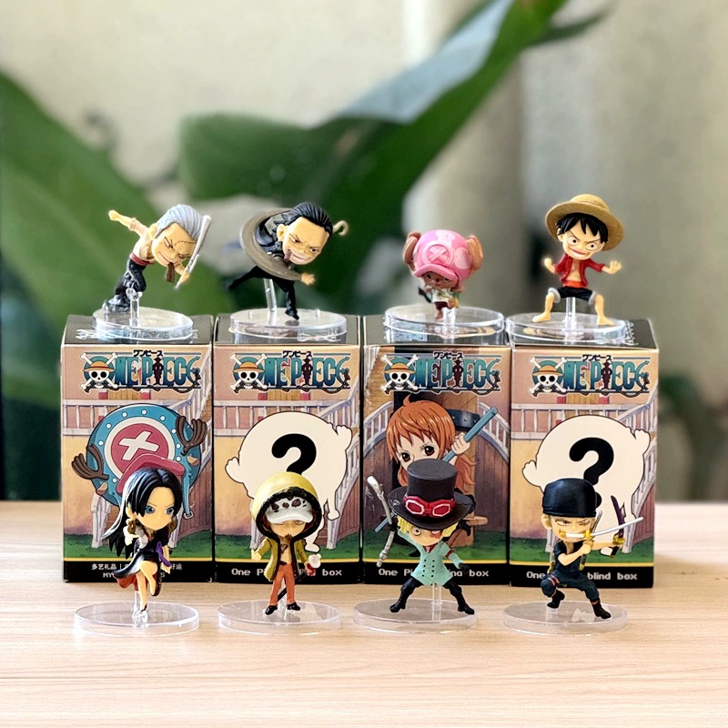 One Piece theatrical version 8 hand model Лuffy Чоппер Zoro кукла украшение мультфильм анимационная игрушка blind box