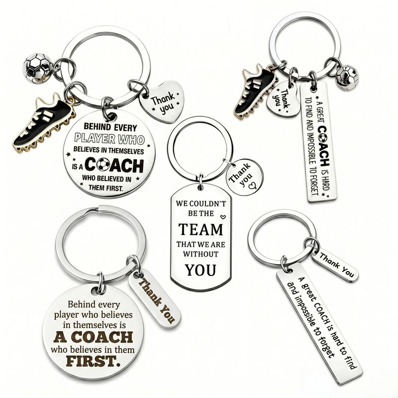 Amazon Cross-Border World Cup Stainless Steel Round Keychain Football Pendant Laser-Engraved Thank You Gift for Coaches Amazon Cross-Border World Cup Stainless Steel Round Keychain Football Pendant Laser-Engraved Thank You Gift for Coaches