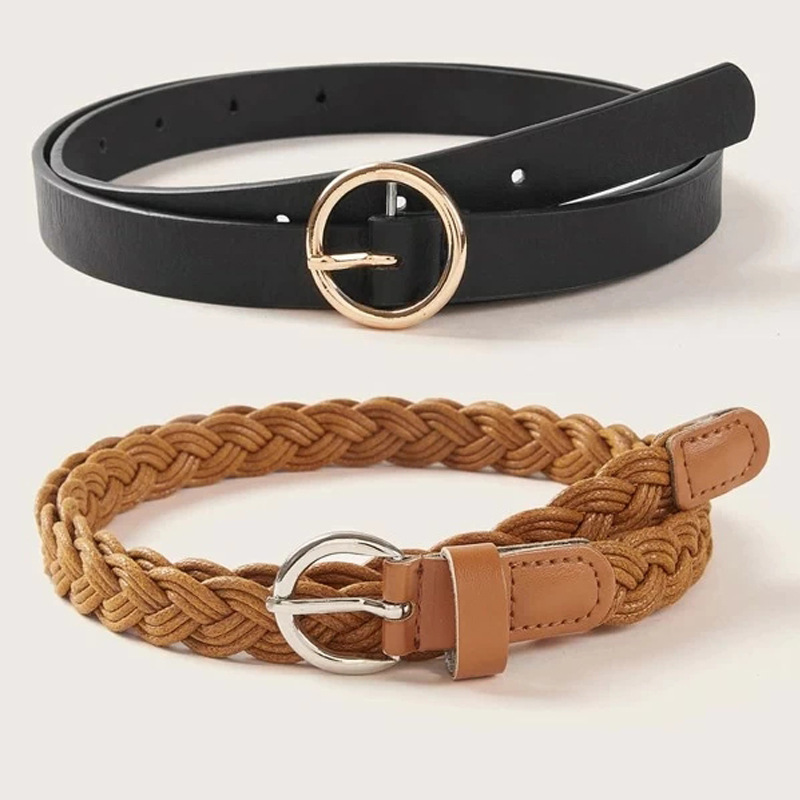 2024 Neuer Damengürtel mit personalisierter, schlichter und modischer Gürteldekoration aus PU-Gürtel mit vielseitigem Temperament_voghion.com