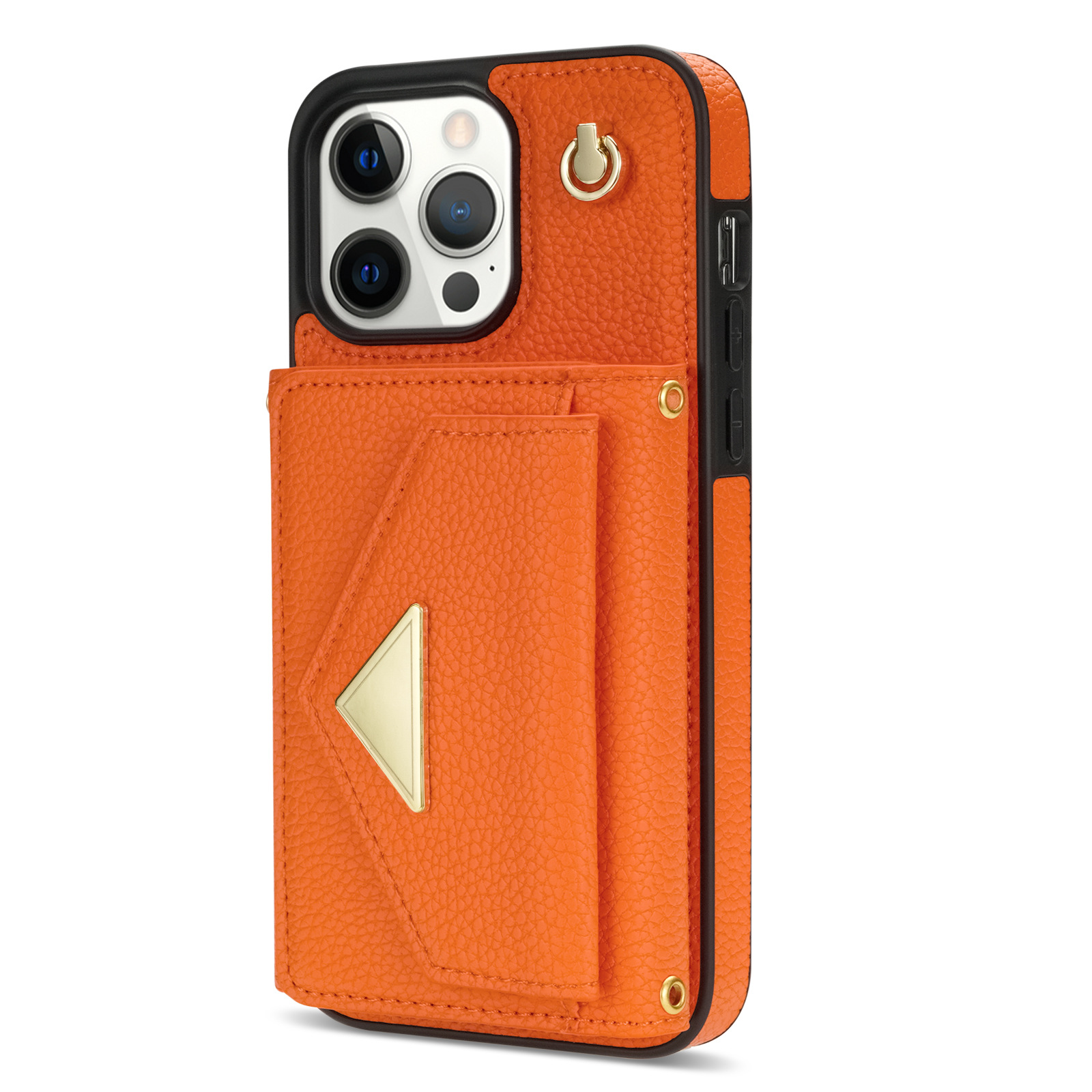 110g Weight iPhone Applicable Brands Pu Leather Material Solid Color Pattern Retro Style Retro Solid Color Pu Leather   Phone Cases 17