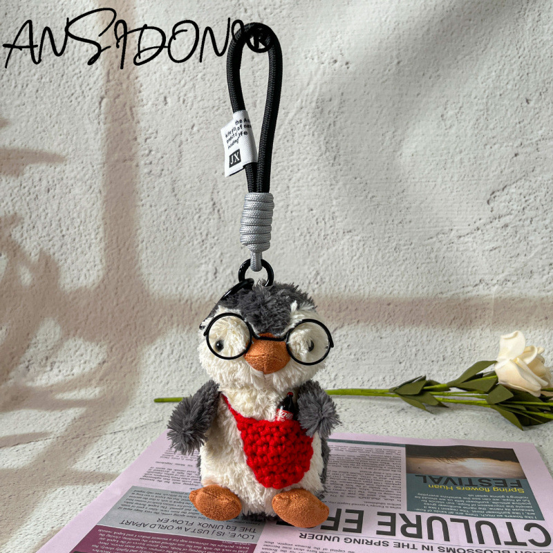 High-End-Cartoon süße Plüsch kleine Pinguin Puppe Tasche Anhänger Auto Schlüsselanhänger Rucksack Dekoration_voghion.com