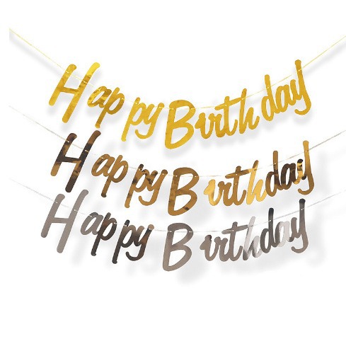 Bandera de fiesta de cumpleaños de bebé de un año de edad ins una pieza palabra Feliz cumpleaños tirar bandera