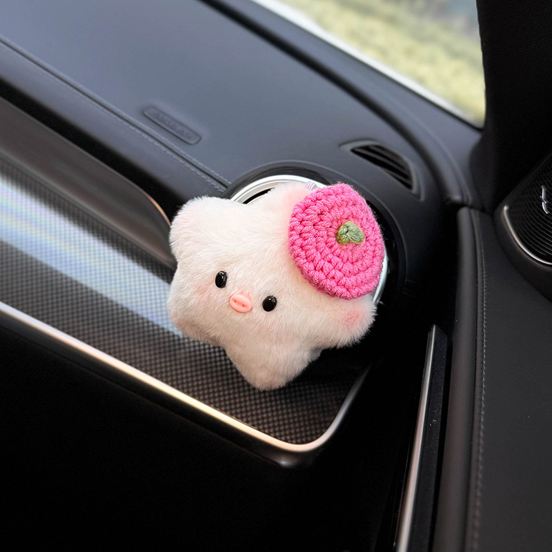 2025 nuevo automóvil aromático aire acondicionado decoración de salida de aire lindo cerdo cerdo pequeño adornos de automóvil fragancia mujer
