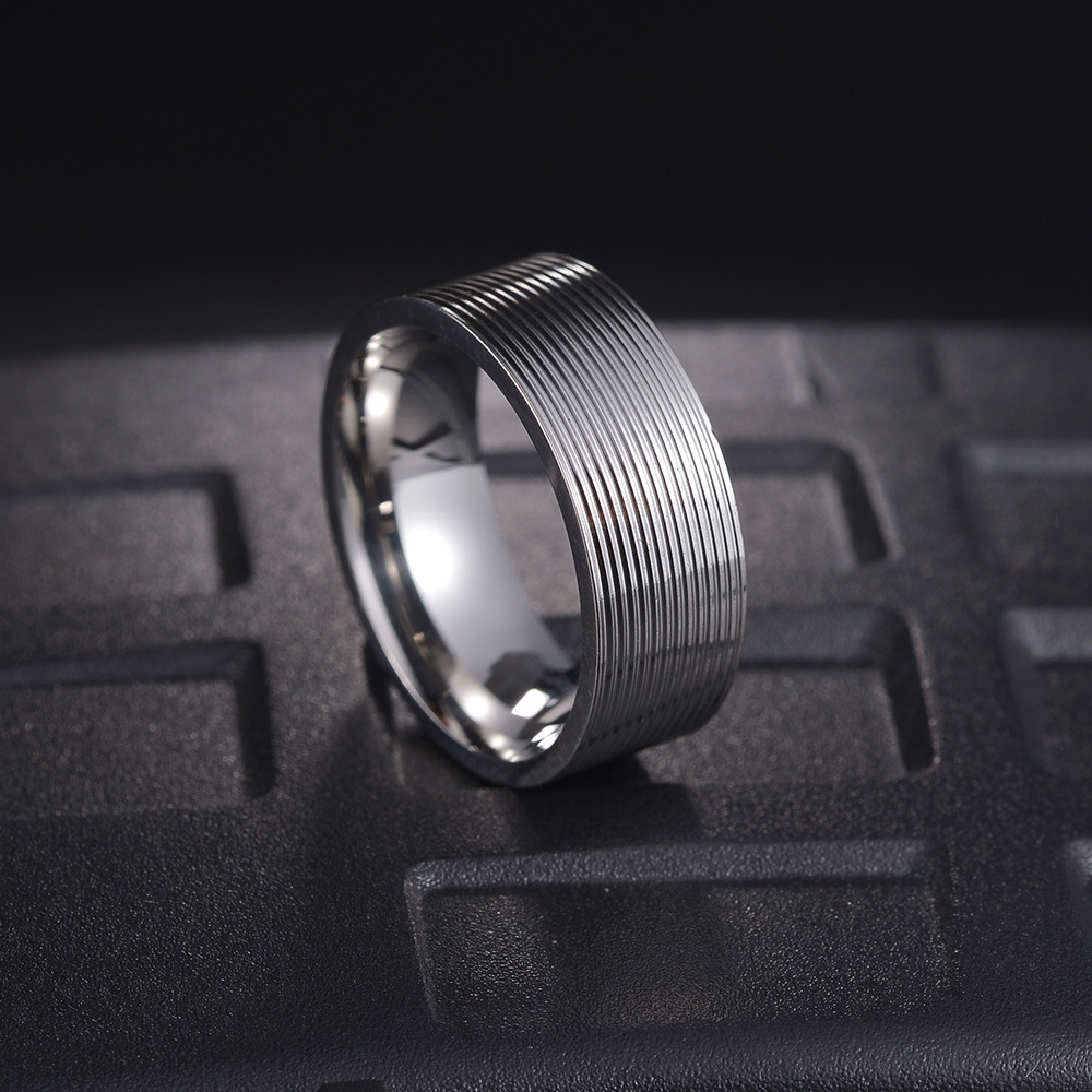 Gold Plated Plating Material Rings Classification Simple Style Geometric 201 Stainless Steel Plating Gold Plated Men'S Rings