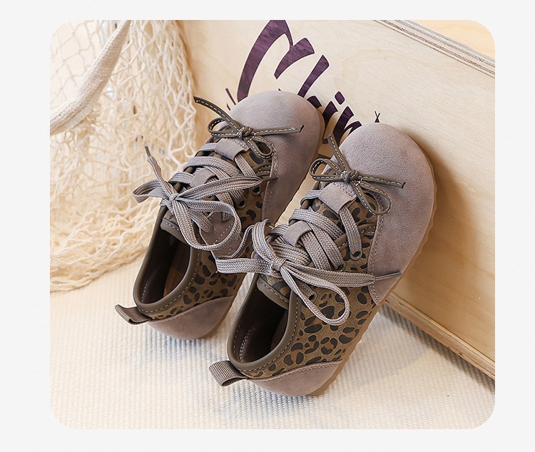 Mädchen Leopard Print Klettverschluss Sneaker Weiche Sohle_voghion.com