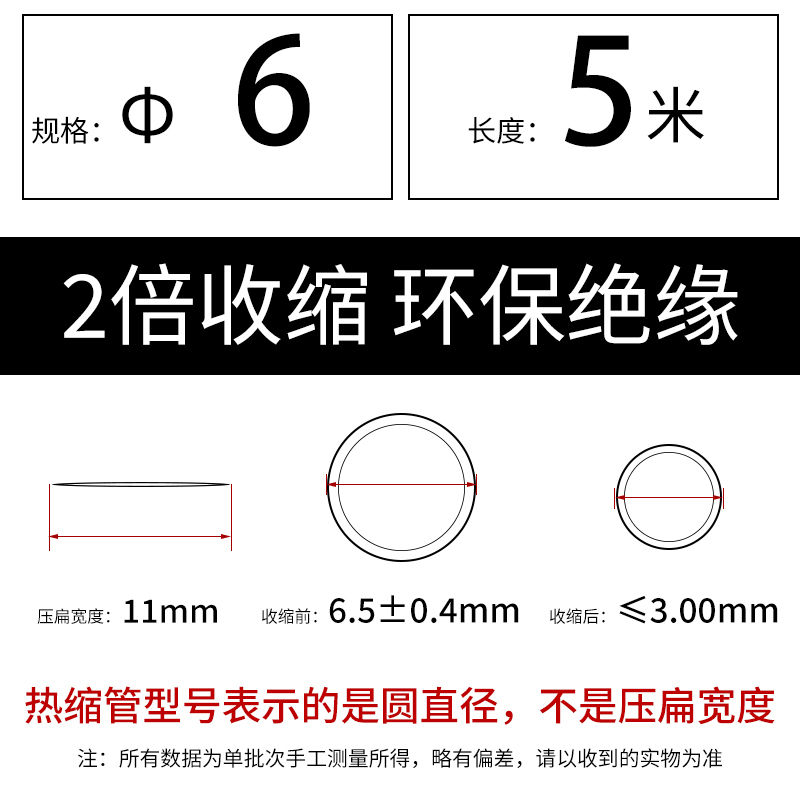 Doméstico doble cable de datos de revestimiento térmico retráctil Φ 0.6-180mm retráctil rápido aislante de protección ambiental revestimiento negro