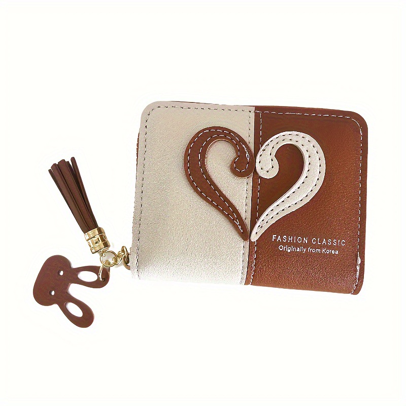 New Zero dame kort mini glidelåslommebok med kvast, moderne koreansk utgave, skjøtet fargekortveske_voghion.com