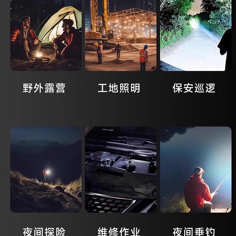 メーカーの国境を越えた充電式ポータブルランプ、強力なライト、ハイパワーLED照明、ランタン、ポータブルランプ、非常灯、懐中電灯|undefined