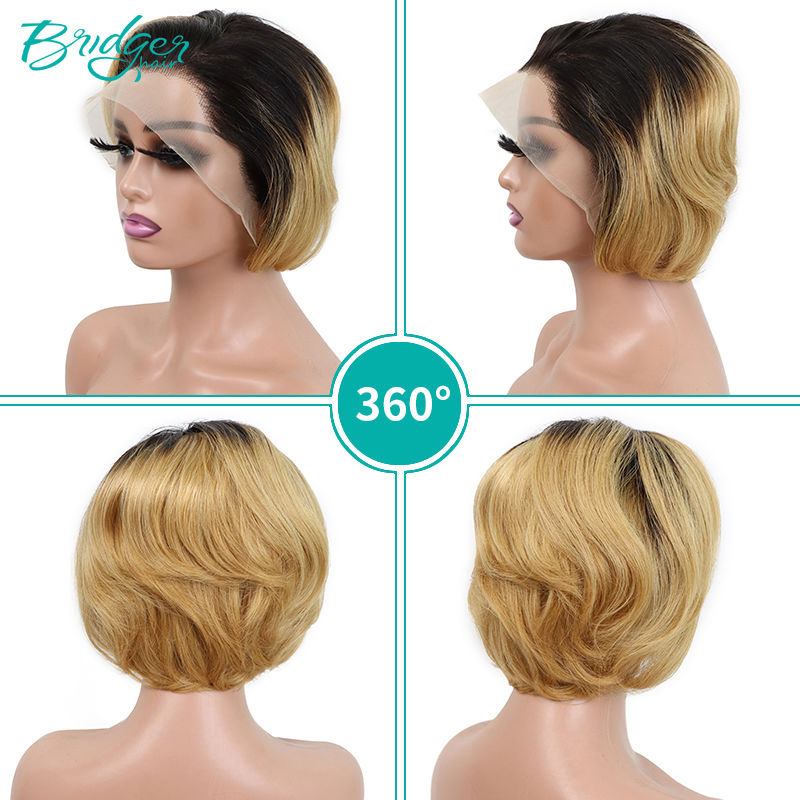 Parrucca 13x 4 pizzo frontale taglio pixie capelli elfo parrucca vita reale copertura_voghion.com