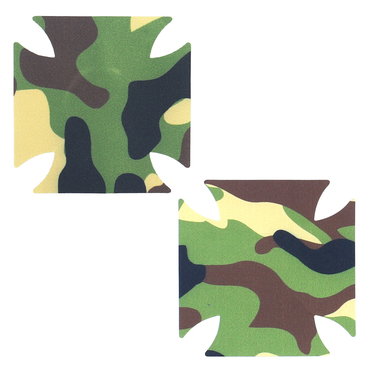 새틴 그린 카모 플레이드