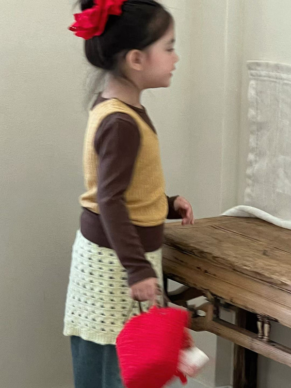 女童秋季2025新款儿童秋装背心打底衫洋气屁帘韩版牛仔裤四件套潮|undefined