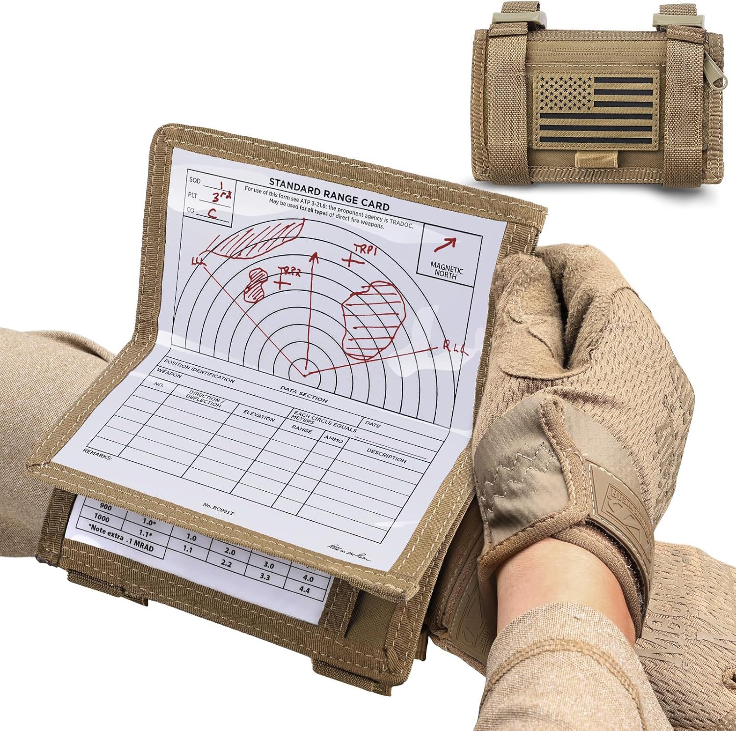 Livans Outdoor Tactical Map Arm Bag Waterproof Erasable Transparent Window Wristband Training Navigation Record Bag