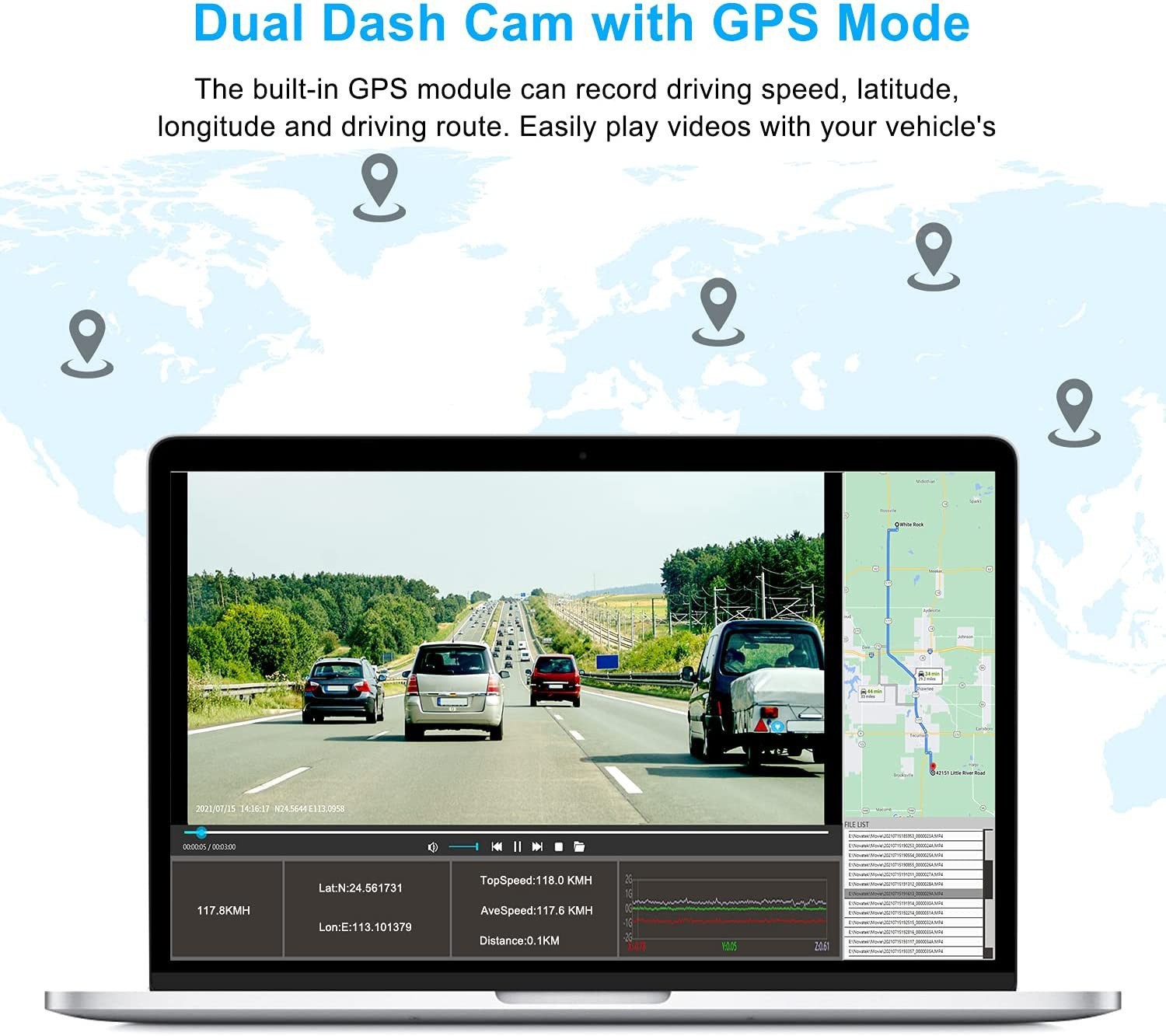 Car Dvr Three-Way Recording Wifi Mobile Phone Connection Dashcam 4K High-Definition Night Vision Driving Recorder Three-Way Recording