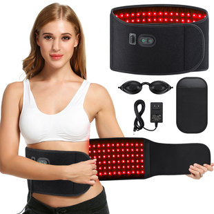 Cross-Border Led Red Light Physiotherapy Heating Belt Electric Heating Infrared Hot Compress Belt Warm Direct Plug Red Light Belt