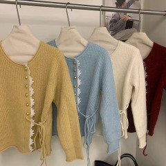 十三行春秋新商品の清新で甘いカシミヤのカーディガンのセーターです。