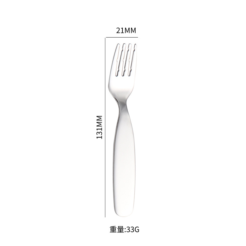 316 Acero inoxidable para niños cuchara tenedor para bebés vajilla linda gruesa de dibujos animados cuchara china para niños comiendo y bebiendo sopa cuchara