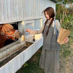 韓劇は三点セットの女性秋冬レトロな木の耳元のキャミソールとtシャツのつぼみの半身のスカートを着ています。
