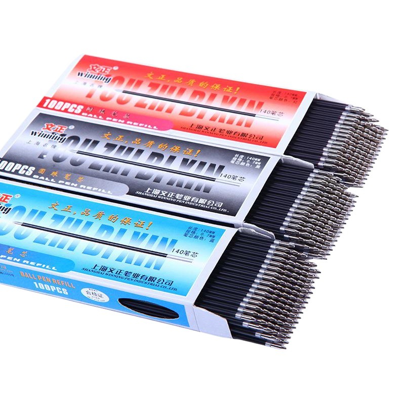 Wen Zheng 140 bullet ballpoint pen refills business office refills 0.7mm manufacturers promotional wholesale