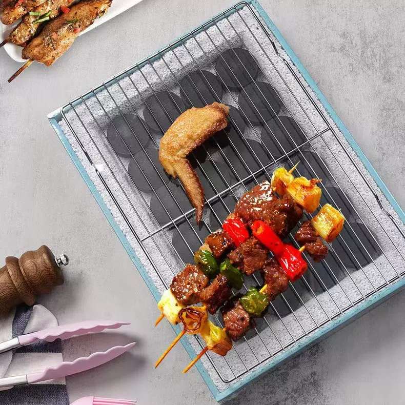 厂家批发方形铁丝户外烧烤架烤肉网冷却一次性烧烤用具烤肉篦子